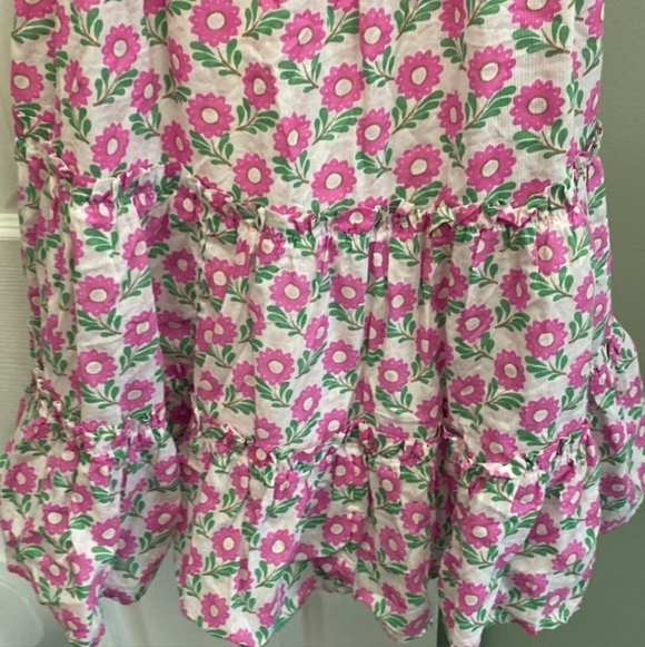 Mini Boden White Pink Floral Summer Dress Toddler Girl's Size 2y-3y Sleeveless - Picture 8 of 12